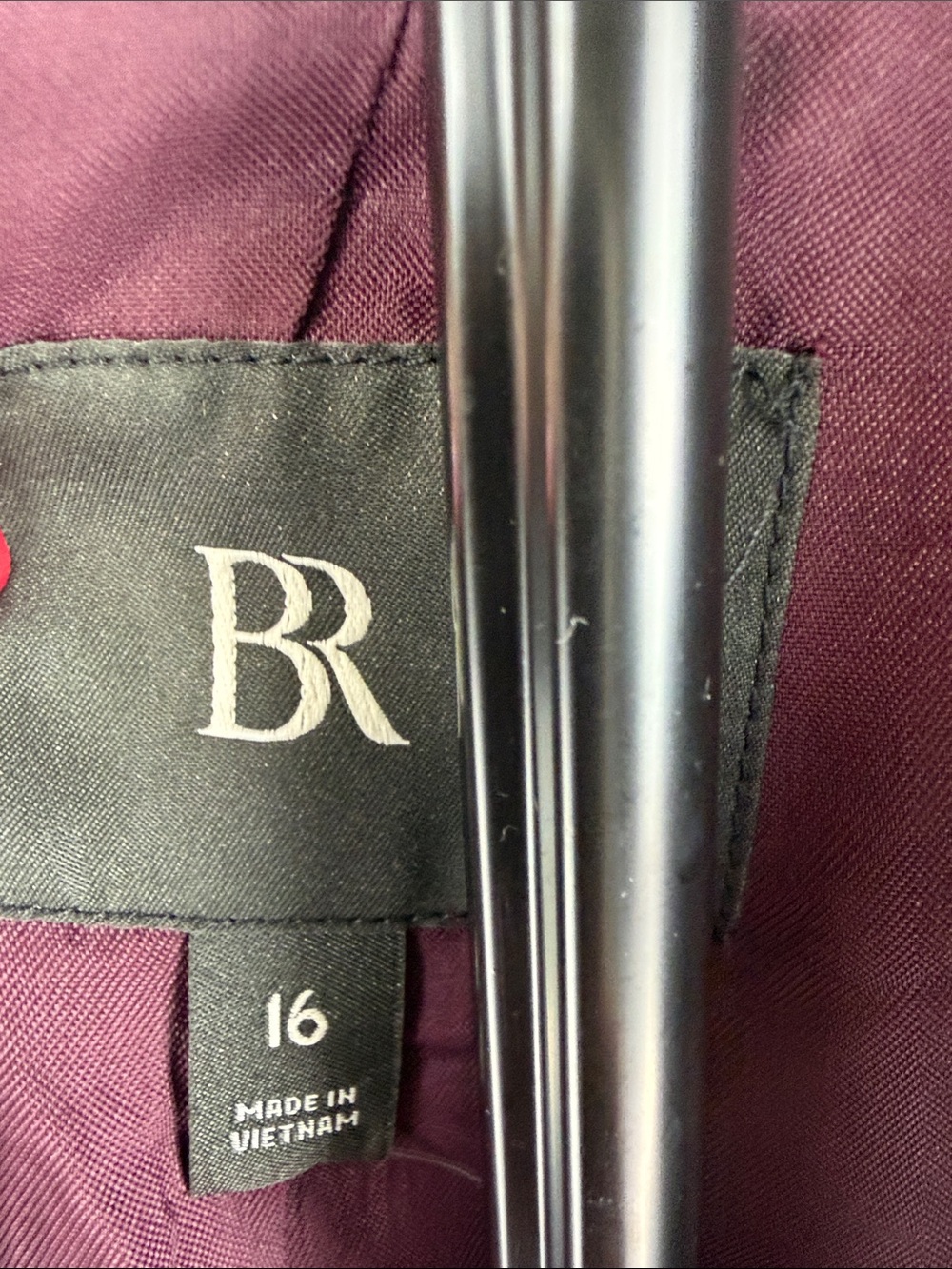 Banana Republic Isa Italian Satin Double-Breasted Blazer in Purple Prune - Picture 2 of 15